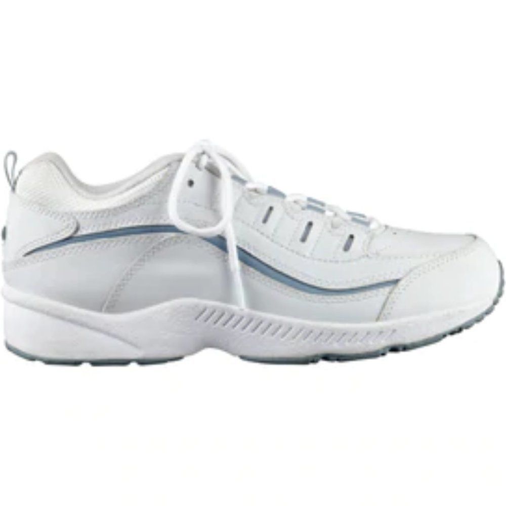 (1533) Easy Spirit Romy Womens White Leather Walking Shoes Size 8 WW - Picture 2 of 5